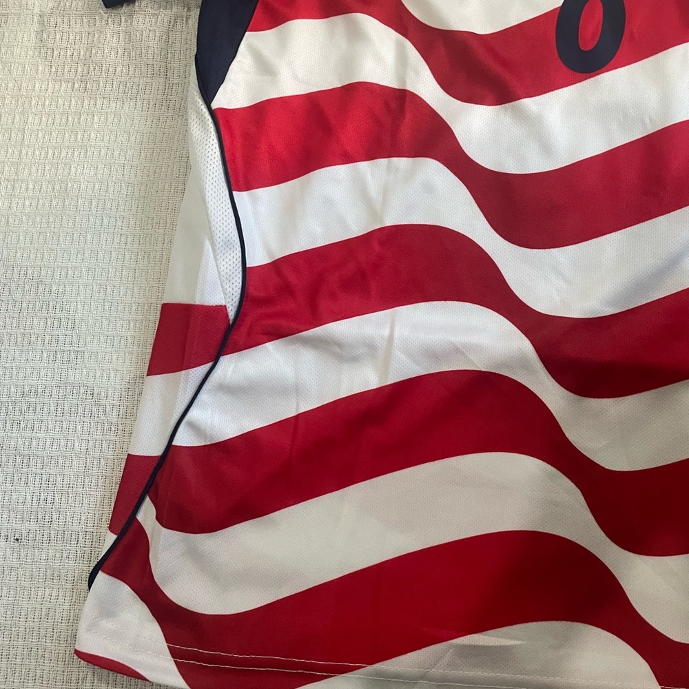 USA Men's Soccer Jersey in Red, White & Navy - Number 8 - Picture 5 of 7